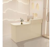 Moderno escritorio de caja registradora con cajones con cerradura y armario de almacenamiento grande, ideal para efectivo, oficina, salón de belleza y operaciones de vestíbulo.