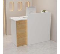 Moderno escritorio de iones con cajón con cerradura, elegante para el hogar, oficina, salón, sala de estar, muebles de área de iones de 51.2 x 19.7 x 39.4 pulgadas para vestíbulo de oficina