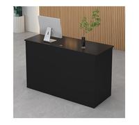Moderno escritorio de recepción comercial con cajones con cerradura y compartimentos de almacenamiento, elegante para pasillos, salones, tiendas, oficinas en casa, áreas de recepción (120 cm de largo)