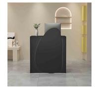 Moderno escritorio de recepción con cajón con cerradura, mesa de mostrador para oficina delantera y recepción, elegante mesa de recepcionista (largo 60 cm)