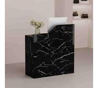 Moderno escritorio de recepción con cajones con cerradura, elegante mostrador de oficina para salón de recepción y vestíbulo, muebles duraderos y elegantes de servicio al cliente