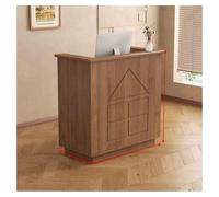 Moderno escritorio de recepción con cajones con cerradura. Elegante mostrador de pago al por menor, mesa recepcionista para hoteles y negocios (D: 60 x 50 cm)