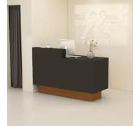 Moderno escritorio de recepción con cajones con cerradura, estantes y gabinetes, elegante estación de cajero para pasillos, salones, tiendas y oficinas en casa (G2 90 cm)