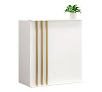 Moderno escritorio de recepción con cajones con cerradura y armario de almacenamiento, solución de ahorro de espacio para oficinas, mostradores de caja al por menor, fácil montaje