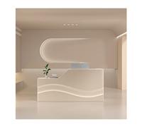 Moderno escritorio de recepción con cajones para salón e instituto de belleza, mostrador de pie para café con leche para tiendas, muebles de recepción elegantes