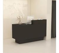 Moderno escritorio de recepción con cerradura de almacenamiento, mostrador frontal con armarios y estantes para pasillos, salones, tiendas y oficinas en casa, 90 cm (35.4 pulgadas)