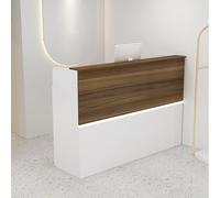 Moderno escritorio de recepción con iluminación LED y cajón con cerradura, lujosa y funcional, mesa de mostrador para sala de estar y recepción