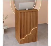 Moderno escritorio de recepción con luces LED y cajón con cerradura para tiendas minoristas, salones y oficinas
