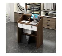 Moderno escritorio de recepción con mostrador, elegante mesa de recepcionista frontal, pequeño escritorio de bienvenida y mostrador de pago para oficina, vestíbulo, venta al por menor, salón de