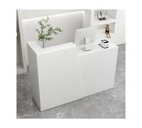 Moderno escritorio de recepción con mostrador, recepción de oficina para pagar, mostrador de pago al por menor con cajones, muebles elegantes para área de recepción (derecha-120 cm)