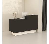 Moderno escritorio de recepción con taquillas y estantes de almacenamiento, mostrador de pago para vestíbulos, salones, minoristas, oficinas en casa, salas de recepción, equipado con cajones con