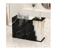 Moderno escritorio de recepción de madera para tiendas, oficinas y pasillos, 120 cm, elegante mostrador frontal para servicio al cliente