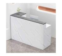 Moderno escritorio de recepción de oficina, mostrador de caja registradora simple para tiendas de ropa y conveniencia, 140 cm, diseño lateral derecho