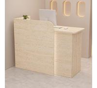 Moderno escritorio de recepción grande con mostrador, mesa de oficina frontal con gabinete de computadora para vestíbulo de salón de belleza, soporte de caja, soporte de caja registradora, mostrador