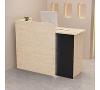 Moderno escritorio de recepción grande con mostrador, mesa de oficina frontal con gabinete de computadora para vestíbulo de salón de belleza, soporte de caja, soporte de caja registradora, mostrador