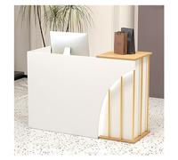 Moderno escritorio de recepción LED con cajones con cerradura, ideal para efectivo, oficina, salón de belleza, vestíbulo, mesa de recepcionista minorista