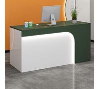 Moderno escritorio de recepción multifuncional con cajones con cerradura, bandeja para teclado y gestión de cables para oficina en casa, salones y spas, elegante solución de estación de trabajo