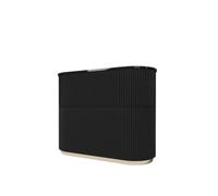 Moderno escritorio de recepción negro para salón de belleza y spa de uñas, elegante mostrador frontal de 1200 x 600 x 1000 mm, diseño elegante con características funcionales para uso en peluquería