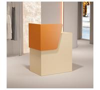 Moderno escritorio de recepción para oficina y restaurante, mesa de mostrador simple, estación de cajero compacta, pequeña recepción, elegante mueble de recepción (60 cm)