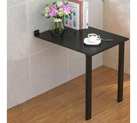 Moderno escritorio plegable negro montado en la pared de 90 x 60 cm, mesa desplegable para ahorro de espacio para el hogar, oficina, dormitorio, estudio, comedor, escritorio elegante y simple para
