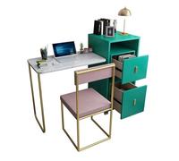 Moderno escritorio plegable para computadora con estantería móvil y silla oculta, mesa de oficina multifuncional con ruedas para dormitorio y estudio (negro)