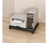 Moderno Estante Almacenamiento Componentes Estéreo,Mueble Para Impresora,Soporte De Audio De Suelo Con Ruedas Universales,Mueble Equipo Hifi,Estante De 1 Capas,Estantería De Audio Y Vídeo(Black,L50*35