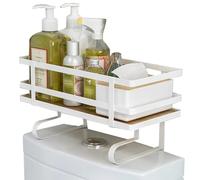 Moderno estante de almacenamiento para inodoro sin taladro, de metal, ahorro de espacio, para baño y lavandería, elegante solución de almacenamiento sobre el inodoro