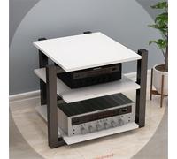 Moderno estante de audio HiFi con soporte amplificador de madera, soporte multimedia AV, estantes de almacenamiento de 3 niveles, estante de componentes estéreo, reproductor de CD, estante C para sala