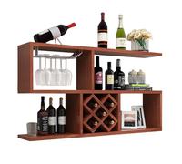 Moderno estante de vino de madera de 3 niveles montado en la pared para almacenamiento de gran capacidad, organizador de decoración del hogar, bar y restaurante (blanco, 55.1 x 35.4 x 7.8 pulgadas)