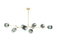 Moderno Hierro Industrial Arteo Arte Mediados Siglo Iluminación Colgante Techo Ajustable para Cocina de la Barra del Pasillo, lámparas (Azul, 8 Luces)