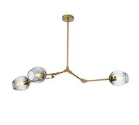 Moderno Hierro Industrial Arteo Arte Mediados Siglo Iluminación Colgante Techo Ajustable para Cocina de la Barra del Pasillo, lámparas (Azul, 3 Luces)