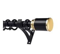 Moderno juego de barra de cortina negra de 240 cm, aleación de aluminio, resistente, rodamiento de carga, anticaídas, reducción de ruido, fácil de instalar, elegante decoración del hogar para sala de