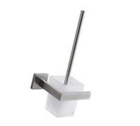 Moderno juego de escobilla de inodoro cuadrada que incluye diseño sin punta y agarre cómodo para baño moderno