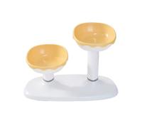 Moderno juego de estación de alimentación doble cuenco para gatos y agua con soporte para perros pequeños y miteltgro, cuencos duraderos para mascotas