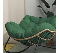 Moderno juego de mecedora de gran tamaño con reposapiés, cómoda silla reclinable para patio tapizada con cojín grueso, color verde