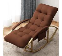 Moderno juego de mecedora y reposapiés, cómodo cojín suave de arco, diseño transpirable, bolsillos laterales, ideal para sala de estar, dormitorio, jardín, descanso, experiencia de gravedad cero