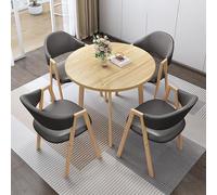 Moderno juego de mesa auxiliar, elegante mesa de sala de conferencias con sillas, ideal para recepción de oficina y uso en el salón