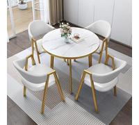 Moderno juego de mesa auxiliar, elegante mesa de sala de conferencias con sillas, ideal para recepción de oficina y uso en el salón