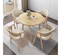 Moderno juego de mesa auxiliar, elegante mesa de sala de conferencias con sillas, ideal para recepción de oficina y uso en el salón