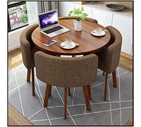 Moderno juego de mesa de centro para oficina, sala de conferencias, mesa de negociación con sillas para reuniones de negocios y comedor, combinación de piel para espacios de oficina
