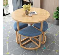 Moderno juego de mesa de comedor de barra de desayuno con sillas para el hogar/jardín/restaurante, juego de muebles de cocina redondos para cena de 31.5 x 29.5 pulgadas, elegante mesa de conferencias