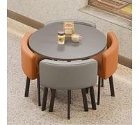 Moderno juego de mesa de comedor para 4 elegantes mesas de cocina con banco y sillas para espacios pequeños, colección contemporánea de muebles A23