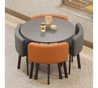 Moderno juego de mesa de comedor para 4 personas con banco, elegantes mesas de cocina para espacios pequeños, incluye una mesa, cuatro sillas y un banco