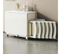 Moderno juego de mesa de comedor plegable extensible con 6 sillas, diseño de hojas caídas, cajón de almacenamiento, ideal para el hogar, sala de estar y restaurante