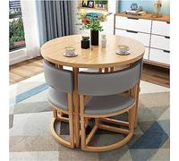 Moderno juego de mesa de comedor plegable para reuniones de negocios y ocio, pequeña mesa redonda con sillas para el balcón del hogar o sala de conferencias, adecuado para negociaciones y reuniones de