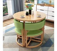 Moderno juego de mesa de comedor plegable y silla para negocios y áreas de ocio, mesa redonda pequeña para el balcón del hogar y sala de conferencias, adecuado para negociaciones y reuniones de café