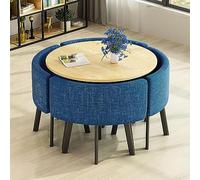 Moderno juego de mesa de comedor redonda con sillas, diseño que ahorra espacio para comedor, sala de estar, sala de conferencias, salón y más