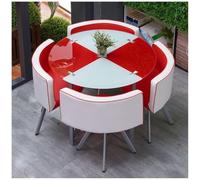 Moderno juego de mesa de comedor redonda/cuadrada con sillas, mesa de barra de desayuno y silla de cocina para comedor, balcón, oficina, dormitorio, biblioteca, 13 piezas