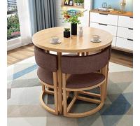 Moderno juego de mesa de comedor redonda de 5 piezas con marco de metal, ideal para espacios pequeños, incluye 4 sillas, perfecto para la sala de estar en un apartamento