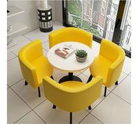 Moderno juego de mesa de comedor redonda, muebles de cocina pequeños simples con sillas, perfecto para barra de desayuno o comedor, mesa de conferencias redonda, 80 x 75 cm